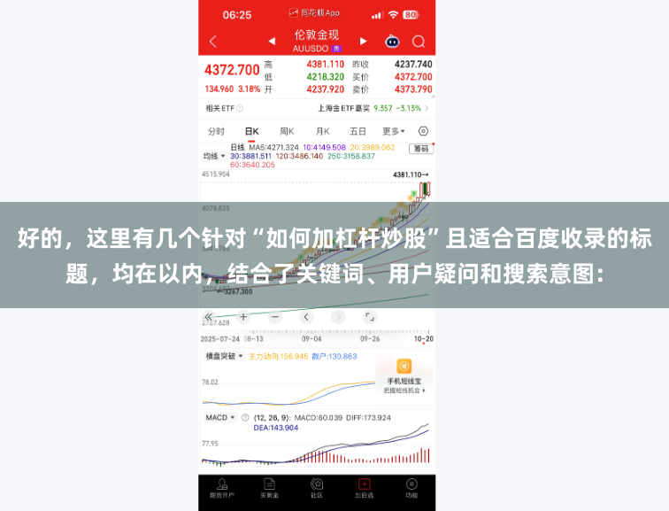 好的，这里有几个针对“如何加杠杆炒股”且适合百度收录的标题，均在以内，结合了关键词、用户疑问和搜索意图：
